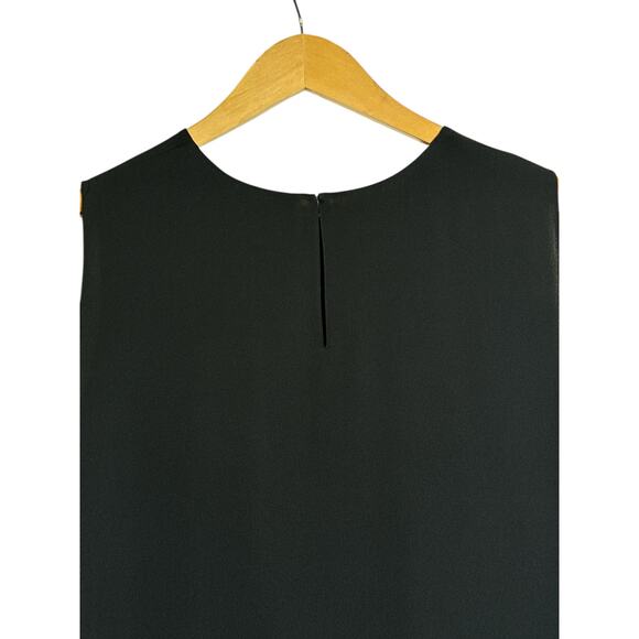 Theory Women’s Sleeveless Straight Shell Blouse Black Stretch Silk, NWT Size XL - Picture 8 of 10